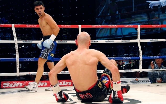 Caballero vs. Hall / zdroj foto: Boxingscene.com