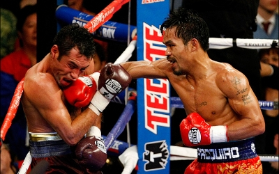 De la Hoya vs. Pacquiao / zdroj foto: Fotobank.ru/Getty Images