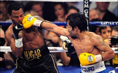 Pacquiao vs. Mosley / zdroj foto: Fotobank.ru/Getty Images