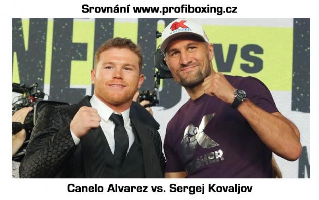Srovnání Alvarez vs. Kovaljov / zdroj foto: Profiboxing.cz